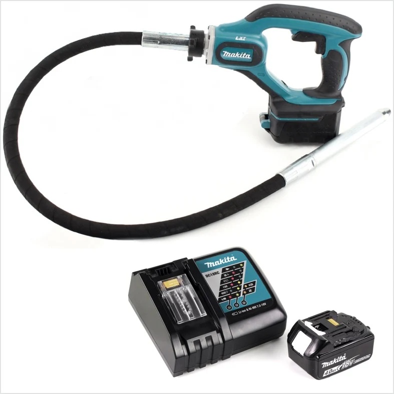 Makita DVR 450 RM1 akumulatorowa zagęszczarka do betonu 18V 1,2m + 1x akumulator 4,0 Ah + ładowarka