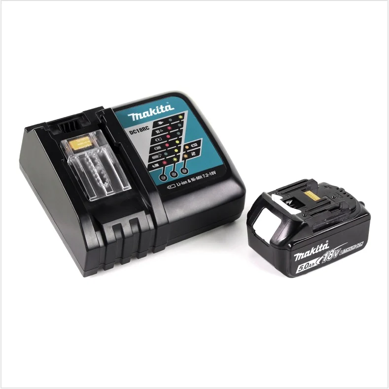 Makita DVR 450 RT1 akumulatorowa zagęszczarka do betonu 18V + 1x akumulator 5,0 Ah + ładowarka