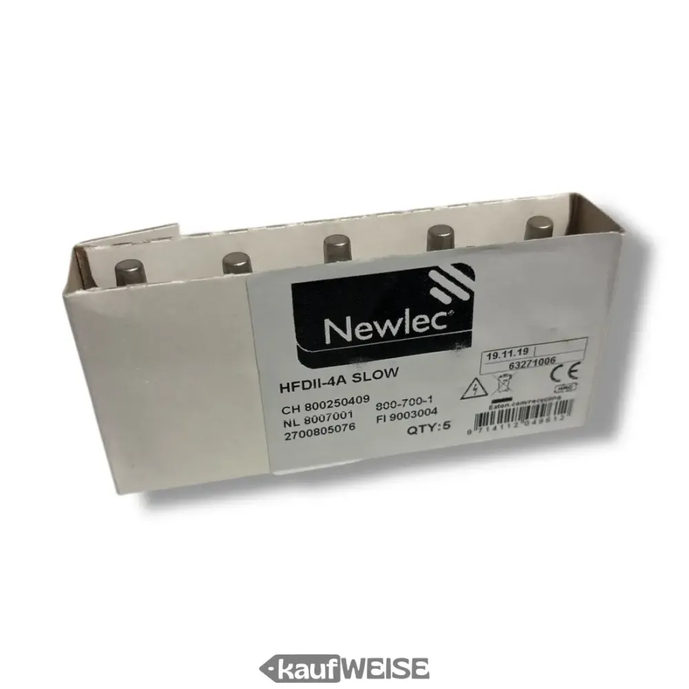 Bezpiecznik Eaton 4D27 4A 500V (5 szt.) | DII E27, zwłoczny (gG/gL)