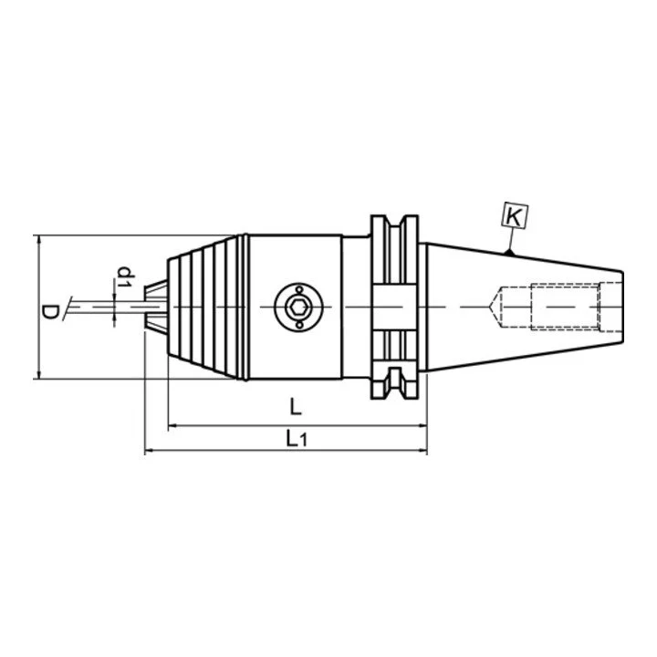 Szybkomocujący uchwyt wiertarski WTE NC DIN 69871A Ø mocowania 0,5-13 mm ( 4000832376 )