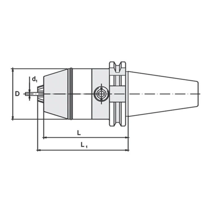 Szybkomocujący uchwyt wiertarski WTE NC DIN 69871A Ø mocowania 2,5-16 mm ( 4000832396 )