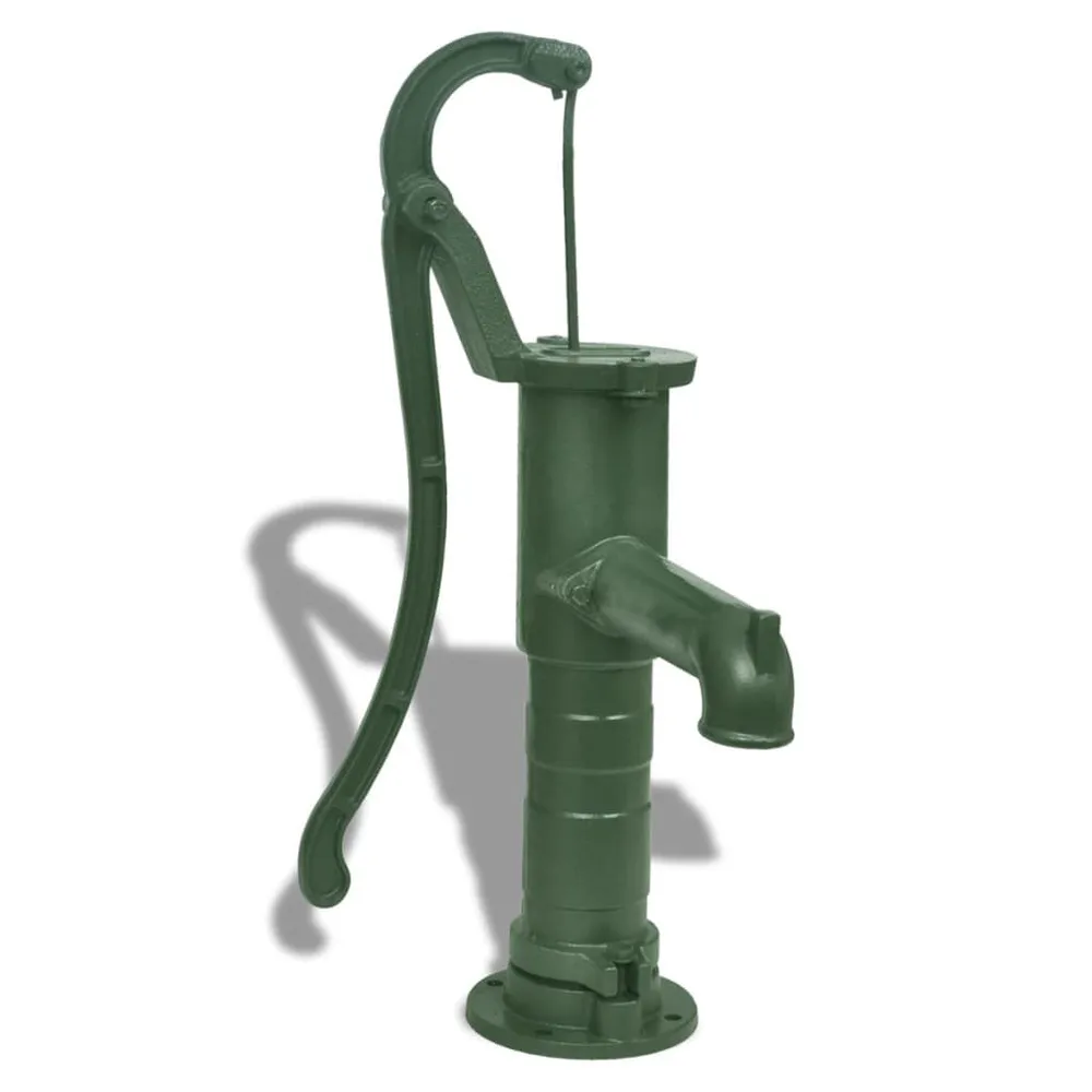 Bomba de água para jardim com suporte de ferro fundido