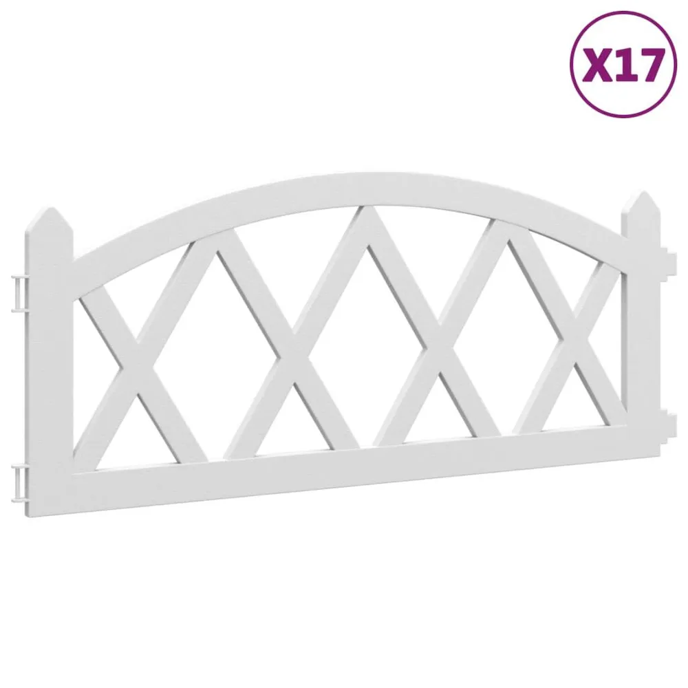 Gazonranden 17 st 10 m polypropeen wit