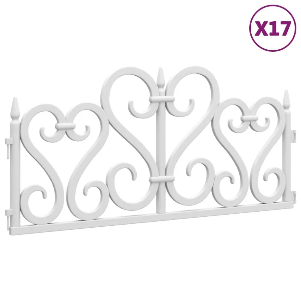 Gazonranden 17 st 10 m polypropeen wit