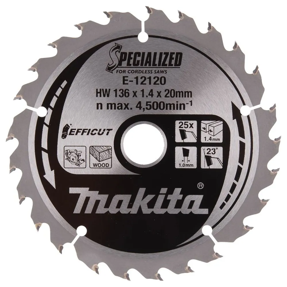 Makita Efficut E-12120 136mm 25T Tarcza tarczowa