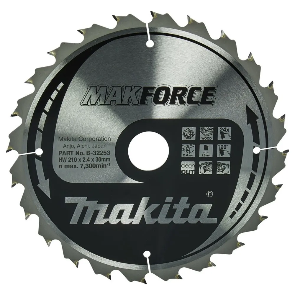 Ostrze okrągłe Makita Makforce B-32253 210x30mm 24T