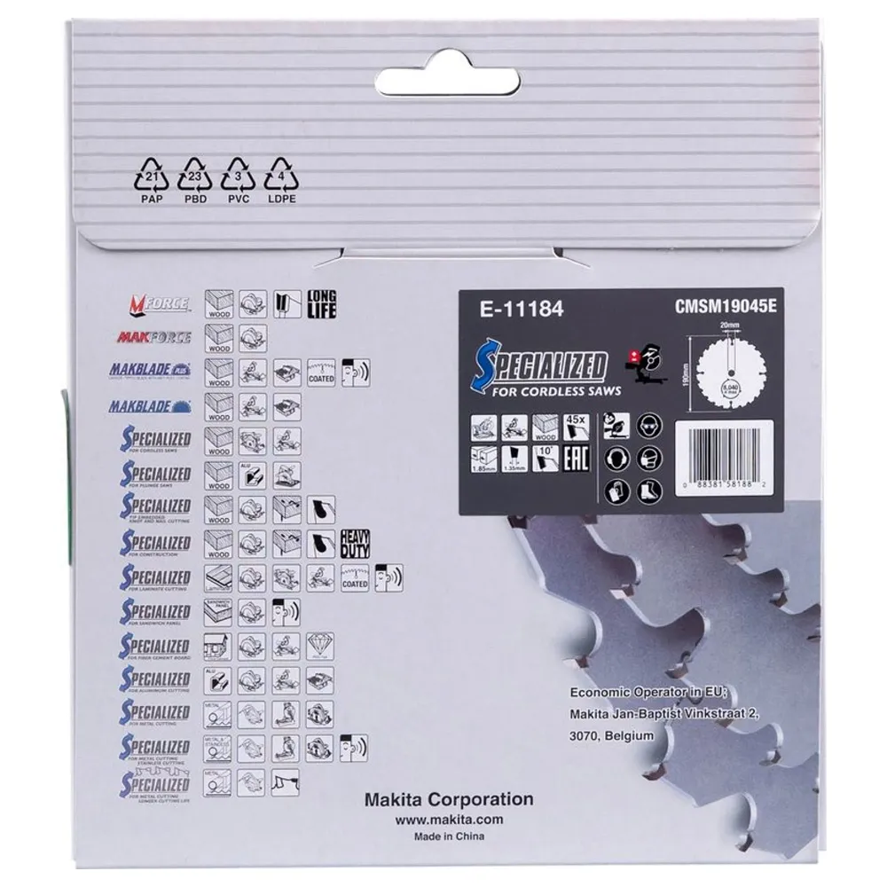Ostrze Makita E-11184 190/20 45 zębów EFFICUT