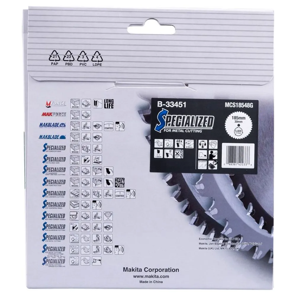 Specjalistyczne ostrze TCT Makita B-33451 185x30mm 48T