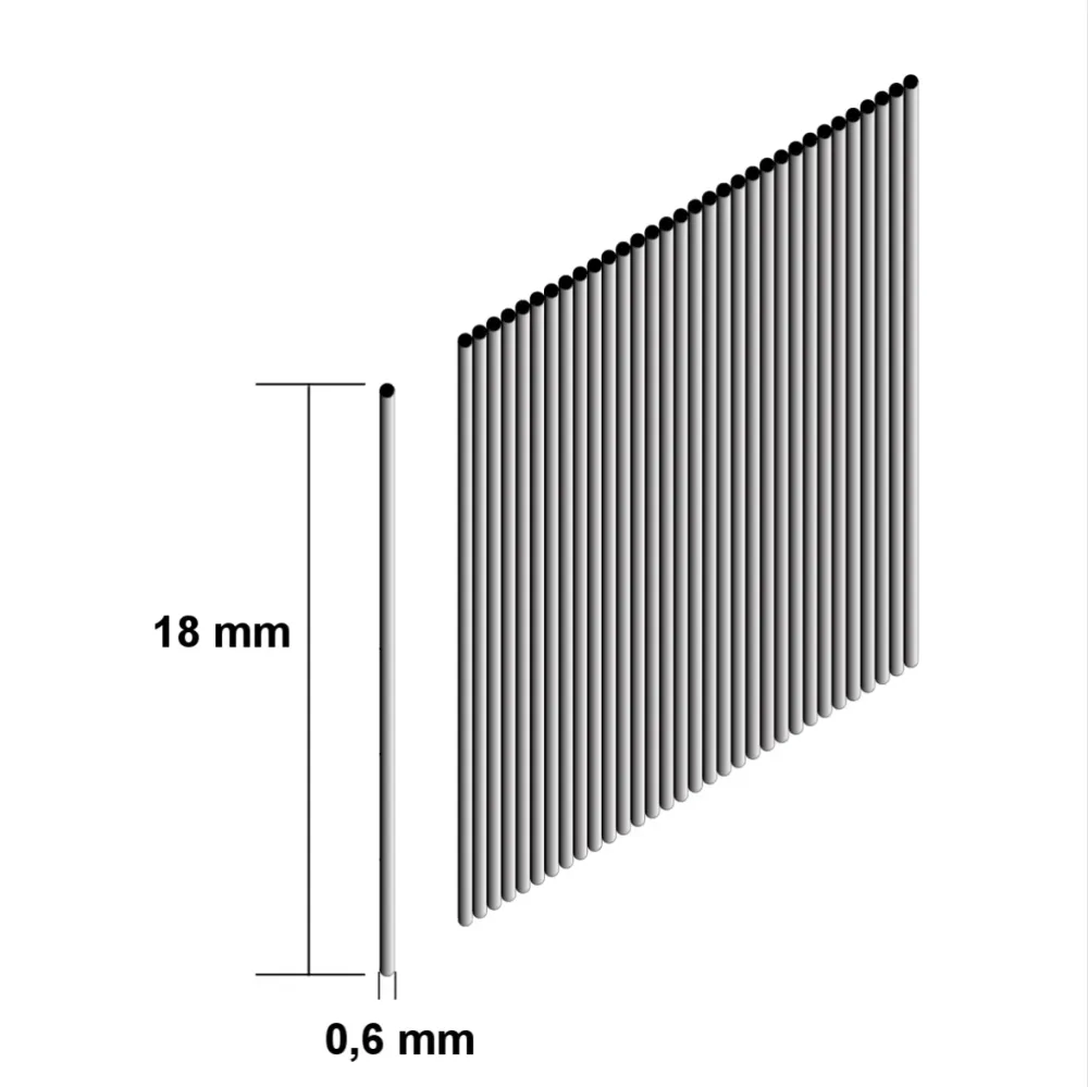 Szpilki Makita Szpilki 18 x 0,6 mm 10000 sztuk ( F-31825 ) do akumulatorowej wkrętarki do szpilek DPT351 / DPT353