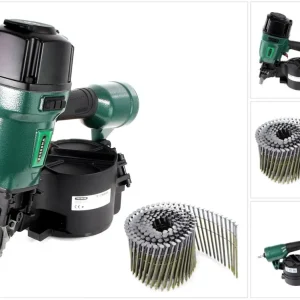 Prebena 7F-CNW90-S01 gwoździarka pneumatyczna do gwoździ spiralnych typu CNW od 45-90mm + Prebena CNW31/90BKRI gwoździe sp...