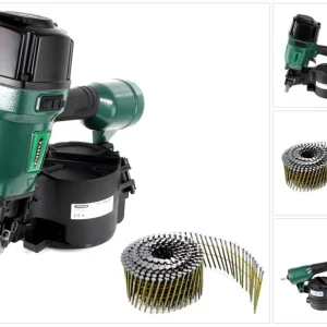 Prebena 7F-CNW90-S01 gwoździarka pneumatyczna do gwoździ w zwojach typu CNW 45-90mm + Prebena CNW25/65BKRI gwoździe w zwoj...