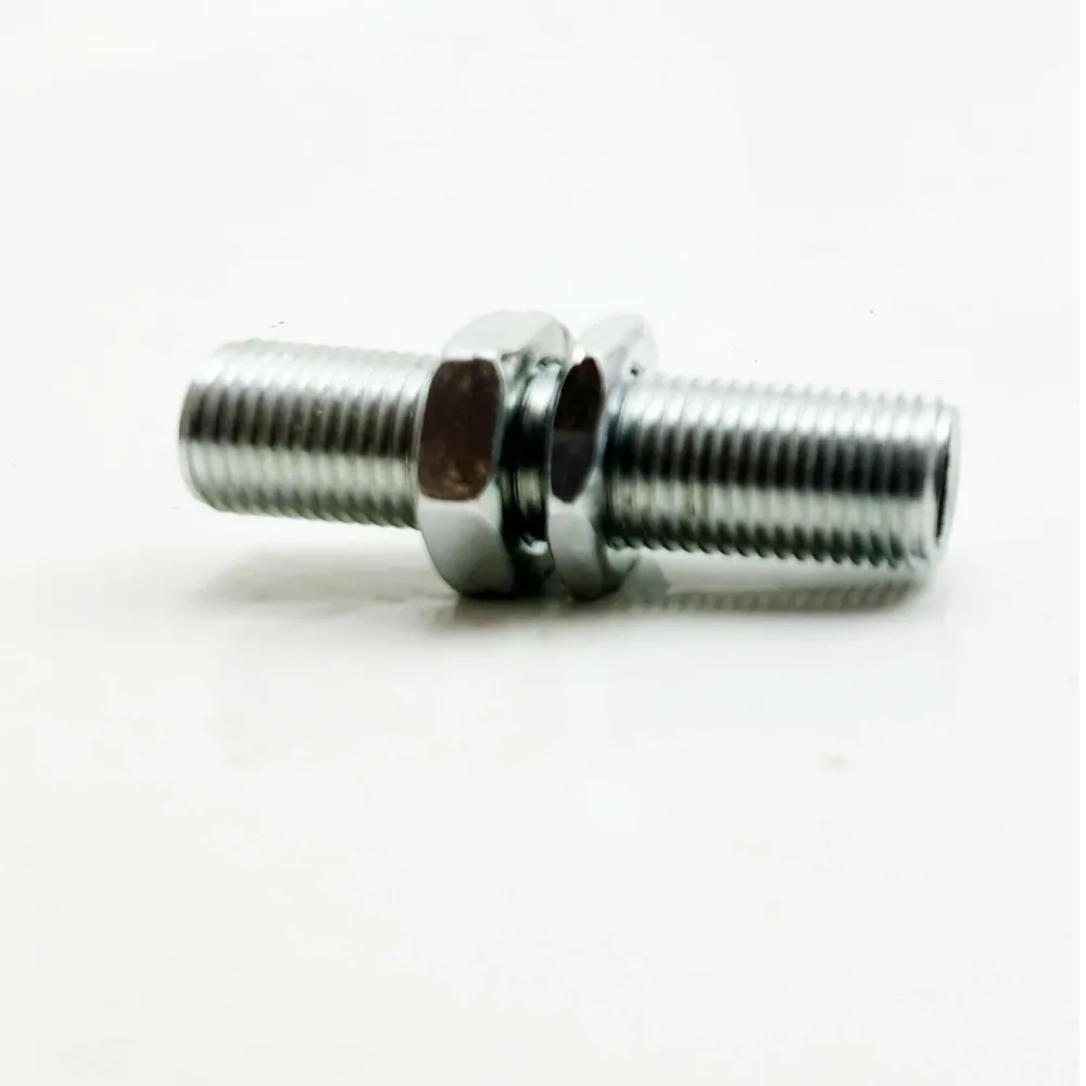 5pcs M10 Threaded Zinc Alloy Pipe Nipple Lamp Repair Part 40mm Long~2895