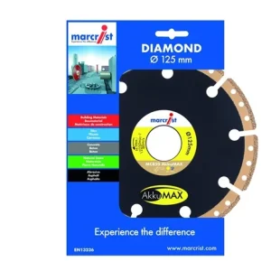 Diamentowa tarcza tnąca MC850 AkkuMAX ( 4000865528 ) Ø 125 mm otwór 22,23 mm szerokość segmentu szlifierki kątowej 37,6 mm