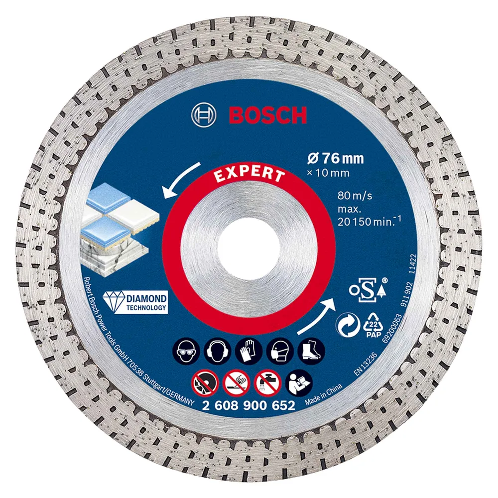 Tarcza tnąca diamentowa Bosch Hard Ceramic 76 mm