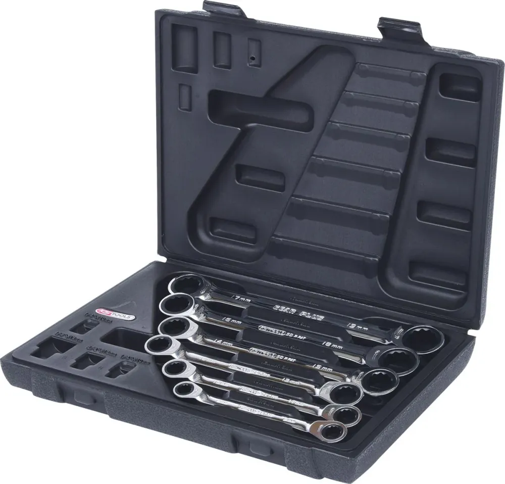 KS TOOLS GEARplus Doppel-Ratschenringschlüssel-Satz, 6-tlg Koffer ( 503.4556 )