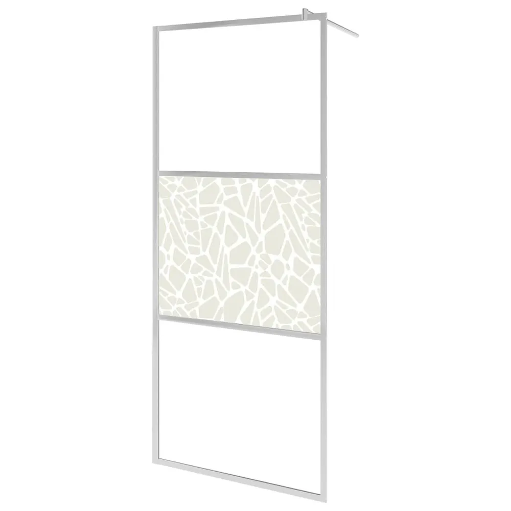 Inloopdouchewand met stenenmotief 80x195 cm ESG-glas