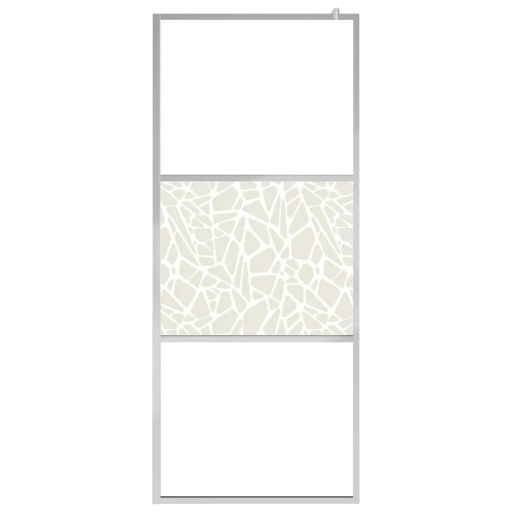 Inloopdouchewand met stenenmotief 80x195 cm ESG-glas