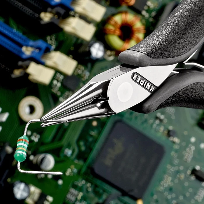 Szczypce dla elektroników Knipex ( 4000794542 ) Długość całkowita 115 mm Uchwyty wielokomponentowe ESD