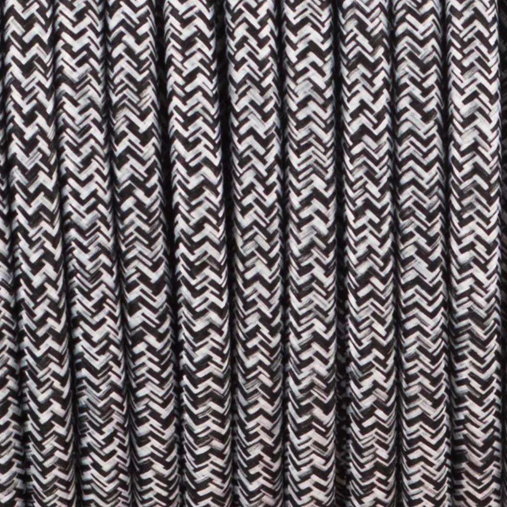 1M/5M/10M 3 core Round Vintage Braided Fabric Coloured Cable Flex 0.75mm~2993