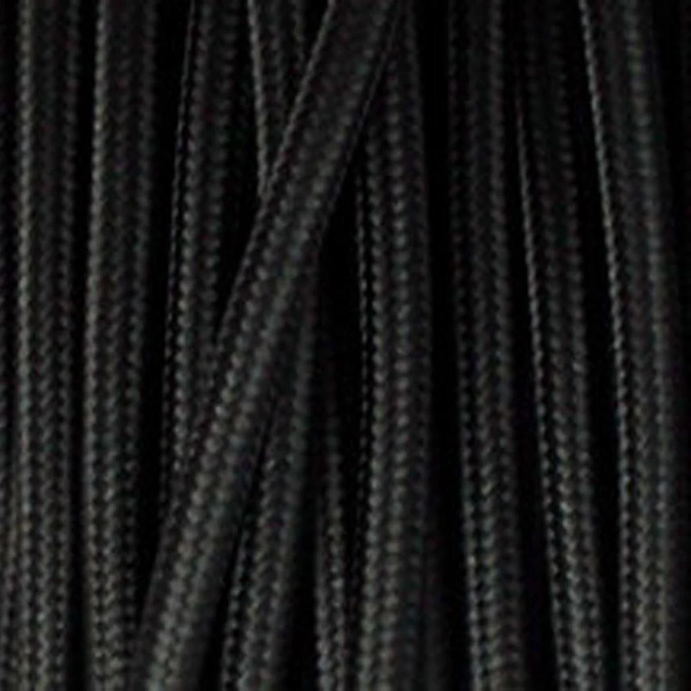 3 Core 8A Round Black Fabric Lamp Cord Cable-0.75mm~3187