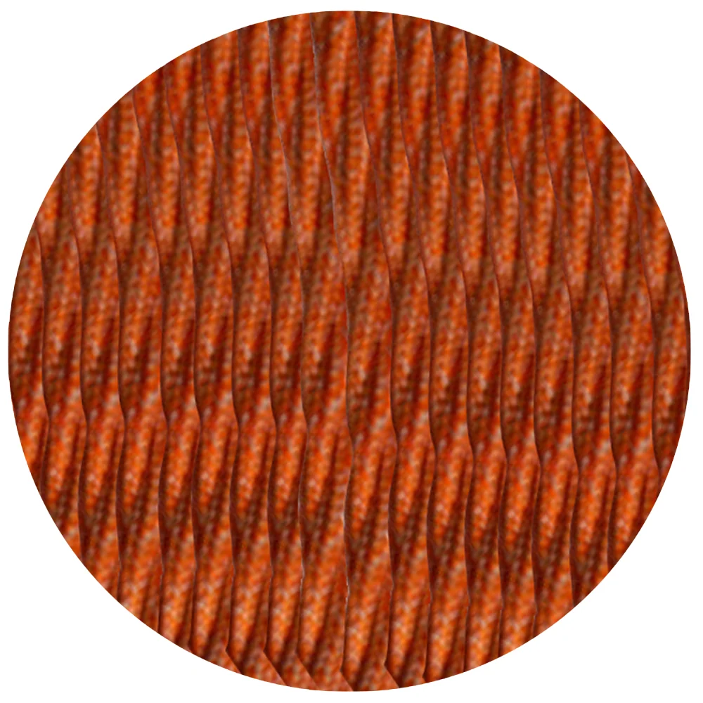 3 Core Twisted Yellow Multi Tweed Vintage Electric fabric Cable Flex 0.75mm~3002