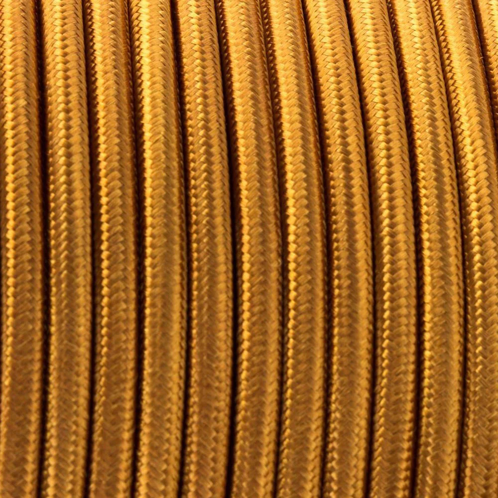 5m 2Core Round Vintage Gold Braided Fabric Cable – 0.75mm~3035 LEDSone UK Ltd