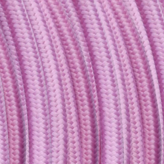 Baby Pink 2 Core Twisted Vintage Braided Fabric Cable –0.75mm~4692 LEDSone UK Ltd