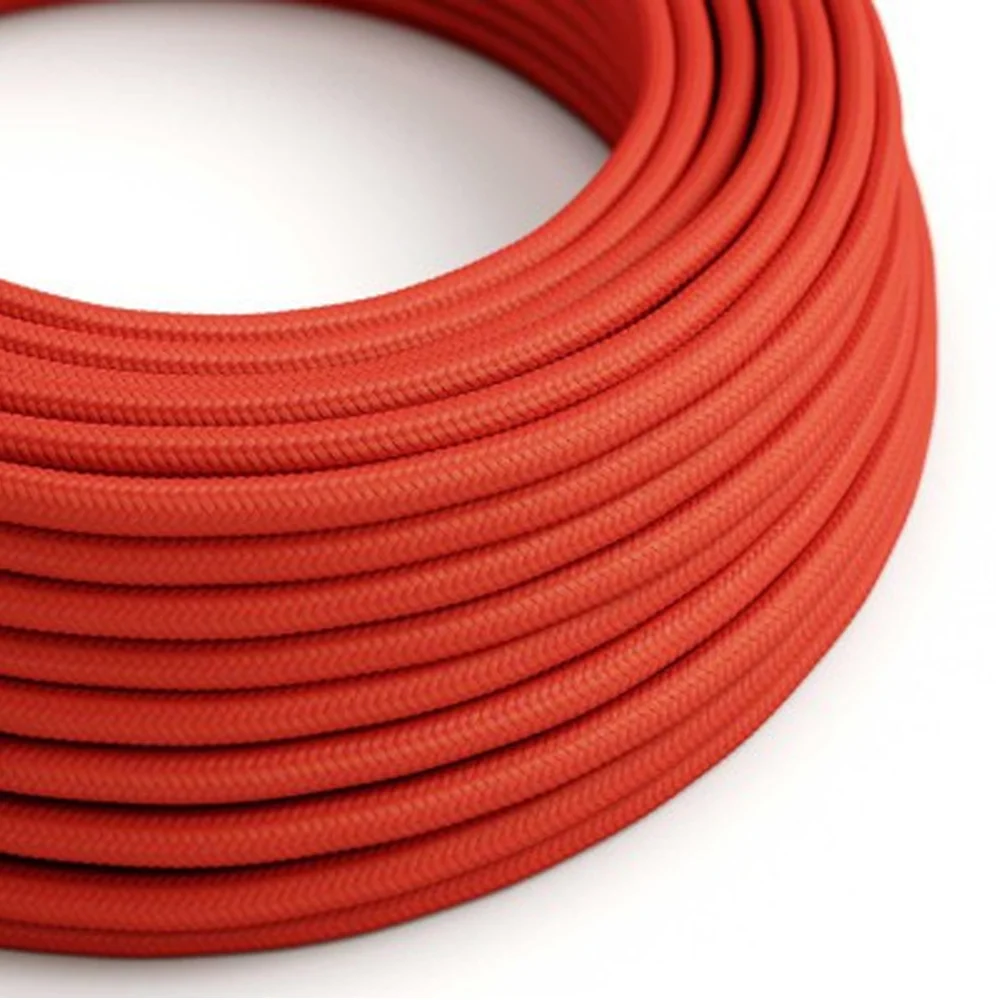 2 Core Round Peach Vintage Braided Fabric Cable – 0.75mm~3032 LEDSone UK Ltd