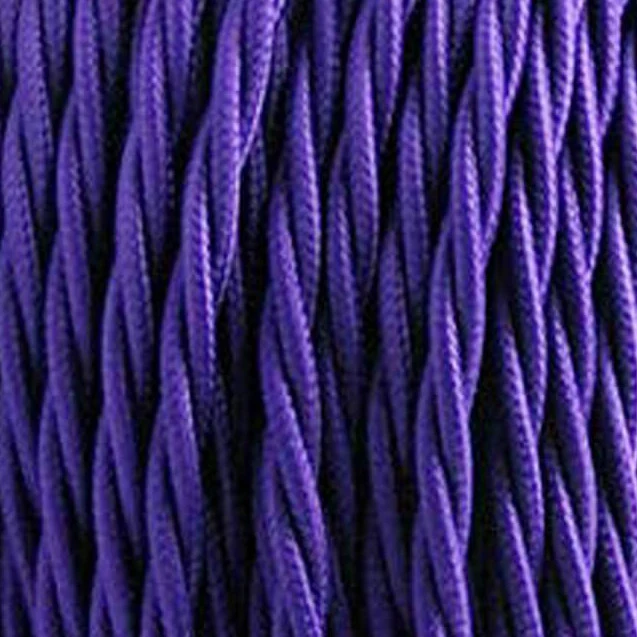 2 Core Twisted Purple Vintage Braided Fabric Cable–0.75mm~3007 LEDSone UK Ltd