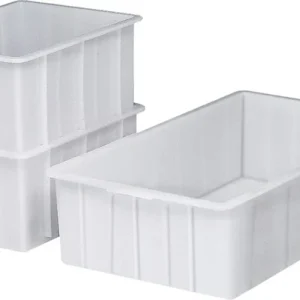 Pojemnik plastikowy Craemer ( 9000450311 ) kwadratowy 55 l ND-PE biały bez otworu na uchwyt