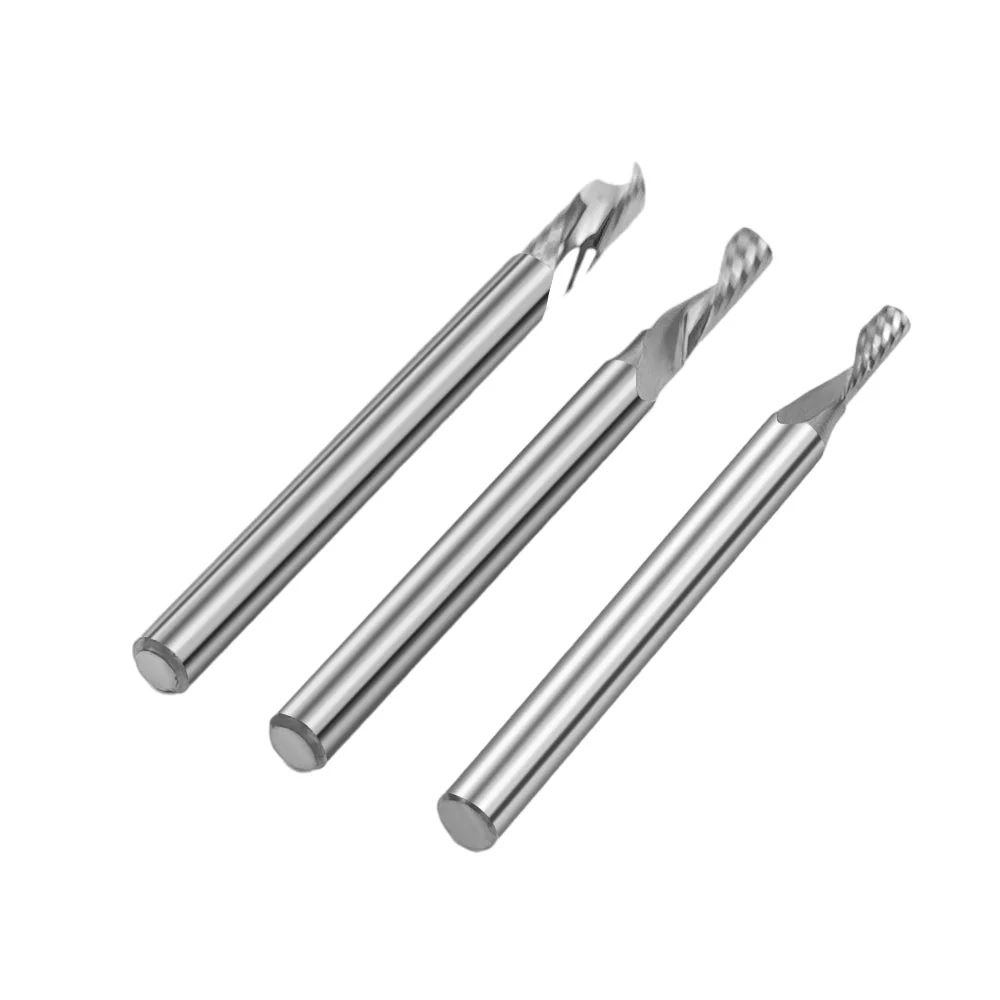 TwoTrees HRC55 frez 3,175mm z węglika spiekanego do CNC - 3 sztuki