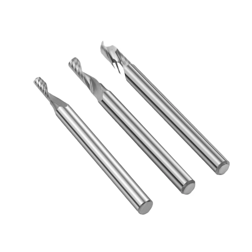 TwoTrees HRC55 frez 3,175mm z węglika spiekanego do CNC - 3 sztuki