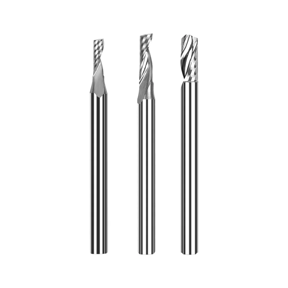 TwoTrees HRC55 frez 3,175mm z węglika spiekanego do CNC - 3 sztuki