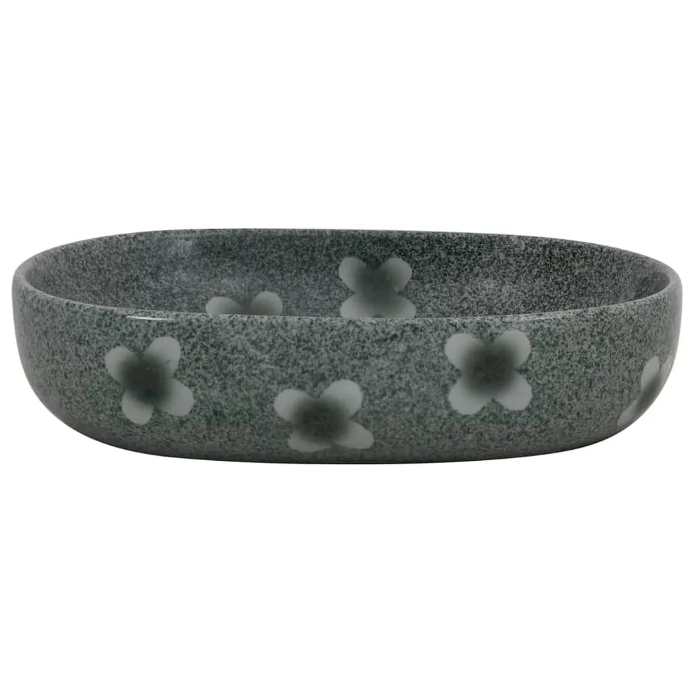 Opzetwasbak ovaal 59x40x14 cm keramiek blauw