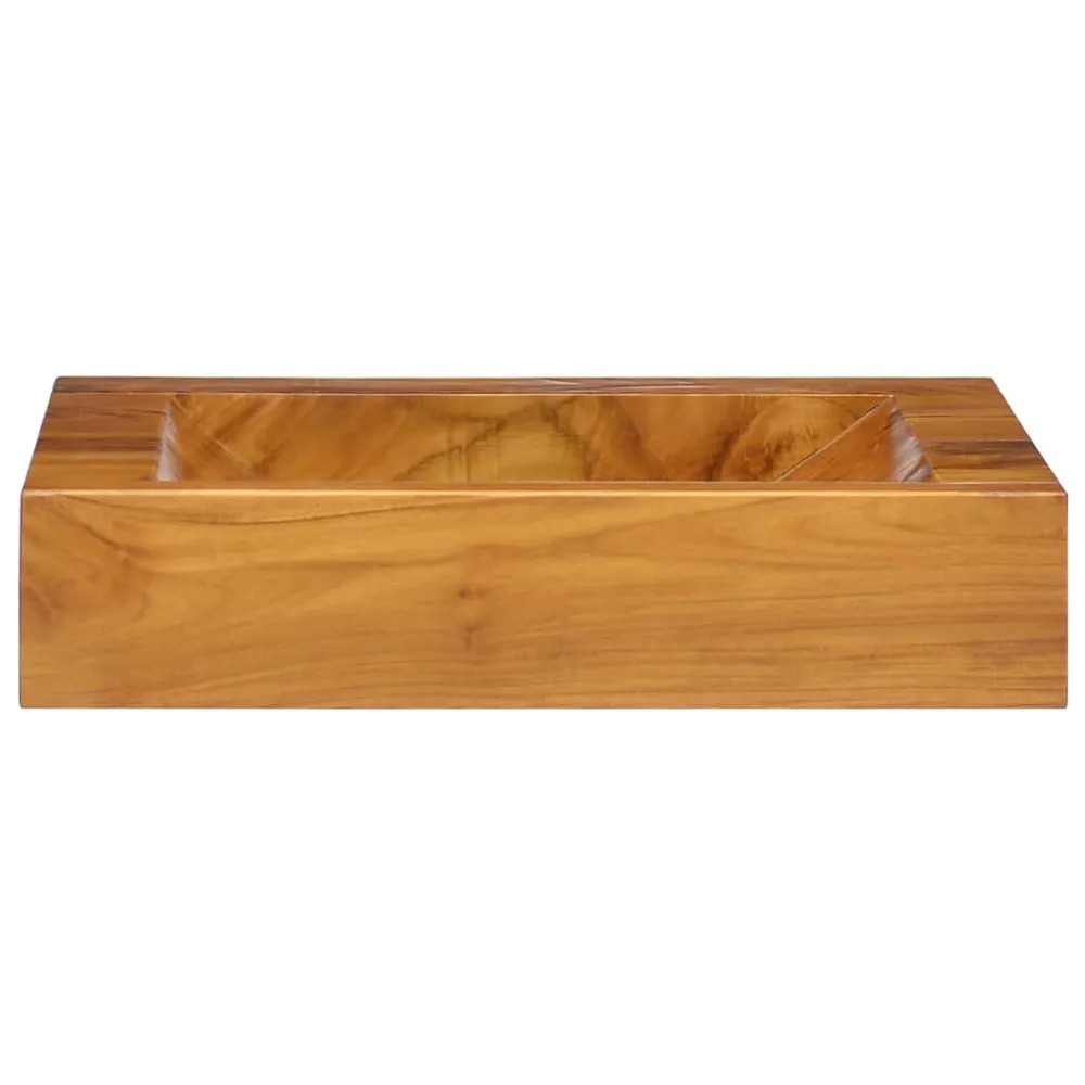 Wastafel 50x35x10 cm massief teakhout