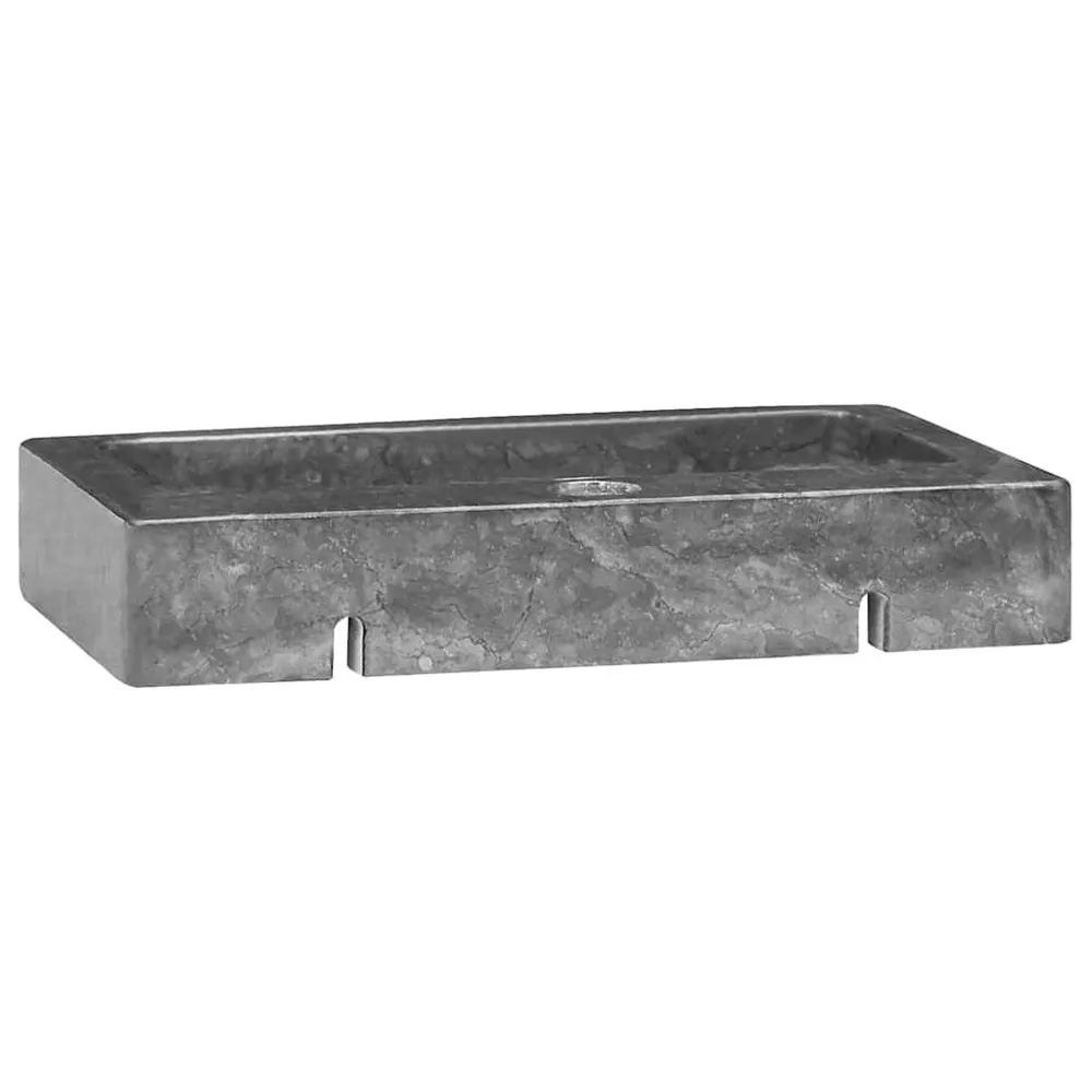 Wastafel wandgemonteerd 38x24x6,5 cm marmer grijs