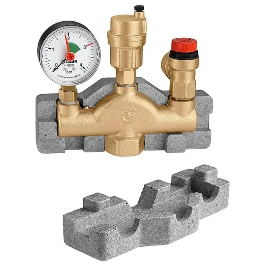 Grupa bezpieczeństwa kotł 1" Caleffi z regulatorem ciśnienia do systemów grzewczych