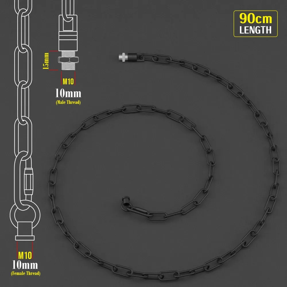 Light Chain Ceiling Pendant lights chandeliers 38mm x 16mm - Black~1047