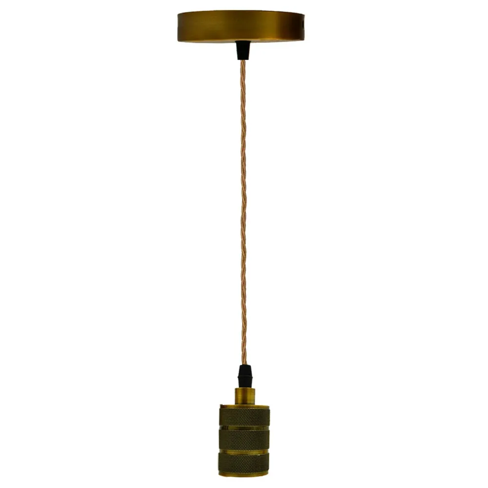 Industrial Pendant Bulb Holder Rope Cord ~2059 LEDSone UK Ltd