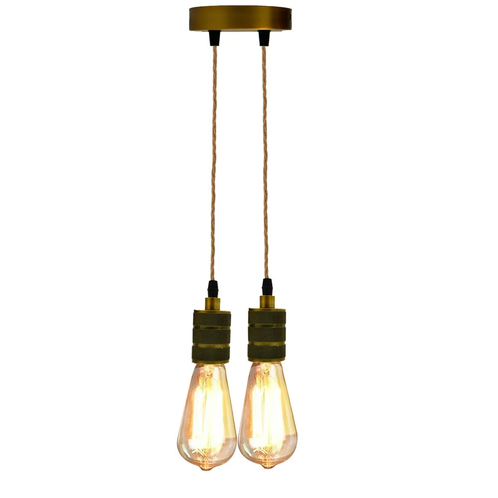 Industrial Pendant Bulb Holder Rope Cord ~2059 LEDSone UK Ltd