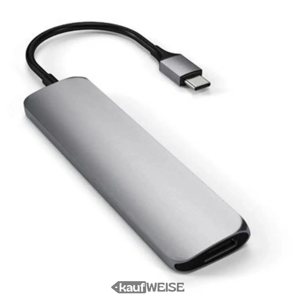 Wieloportowy adapter Satechi V2 Slim USB-C | 4K 60 Hz HDMI i 60 W PD | Kosmiczna szarość