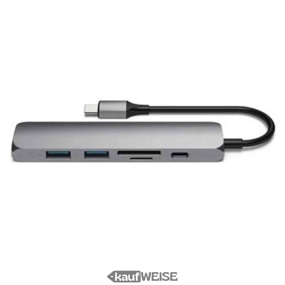 Wieloportowy adapter Satechi V2 Slim USB-C | 4K 60 Hz HDMI i 60 W PD | Kosmiczna szarość