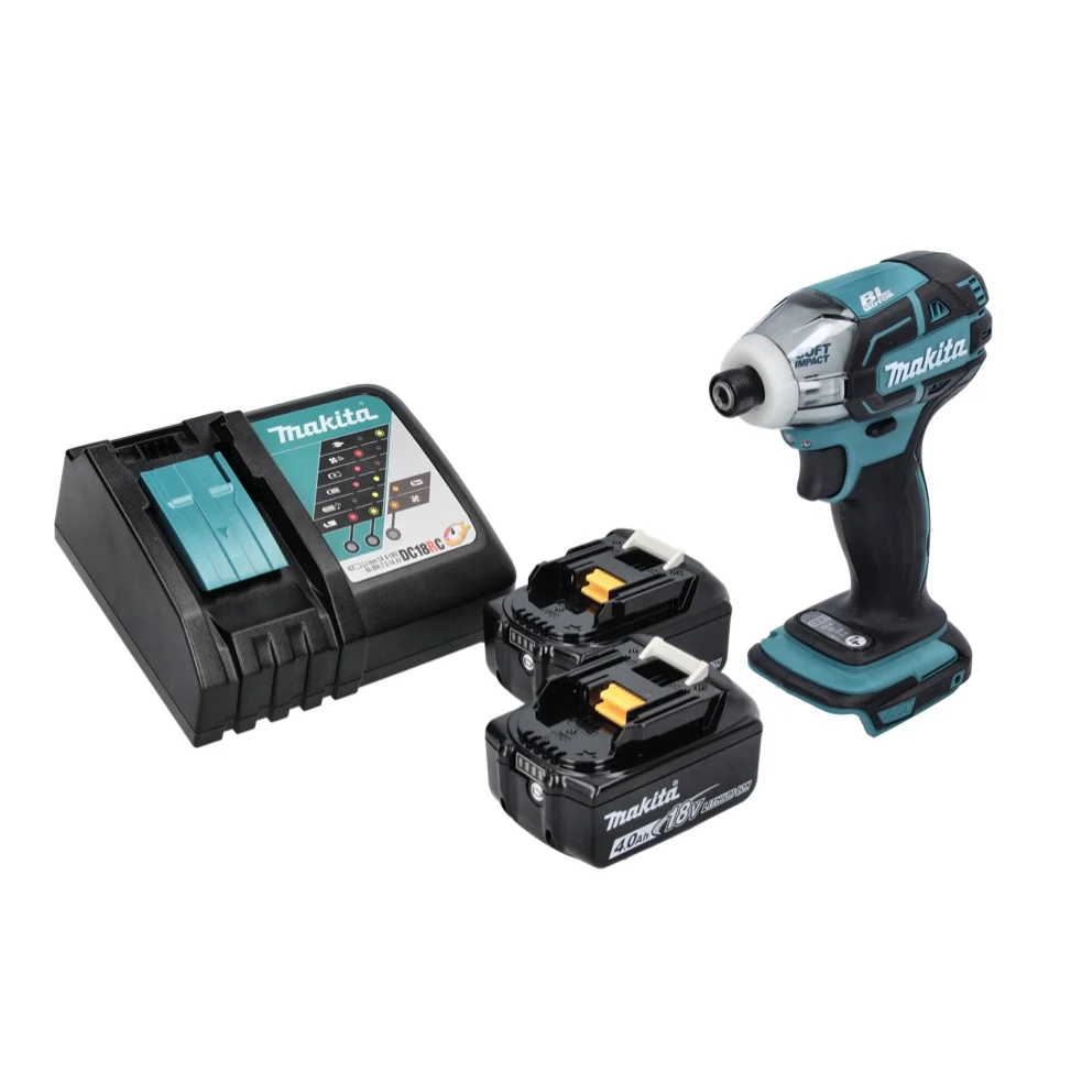 Makita DTS 141 RM akumulatorowa wkrętarka impulsowa 18 V 40 Nm 1/4" bezszczotkowa + 2x akumulator 4,0 Ah + ładowarka