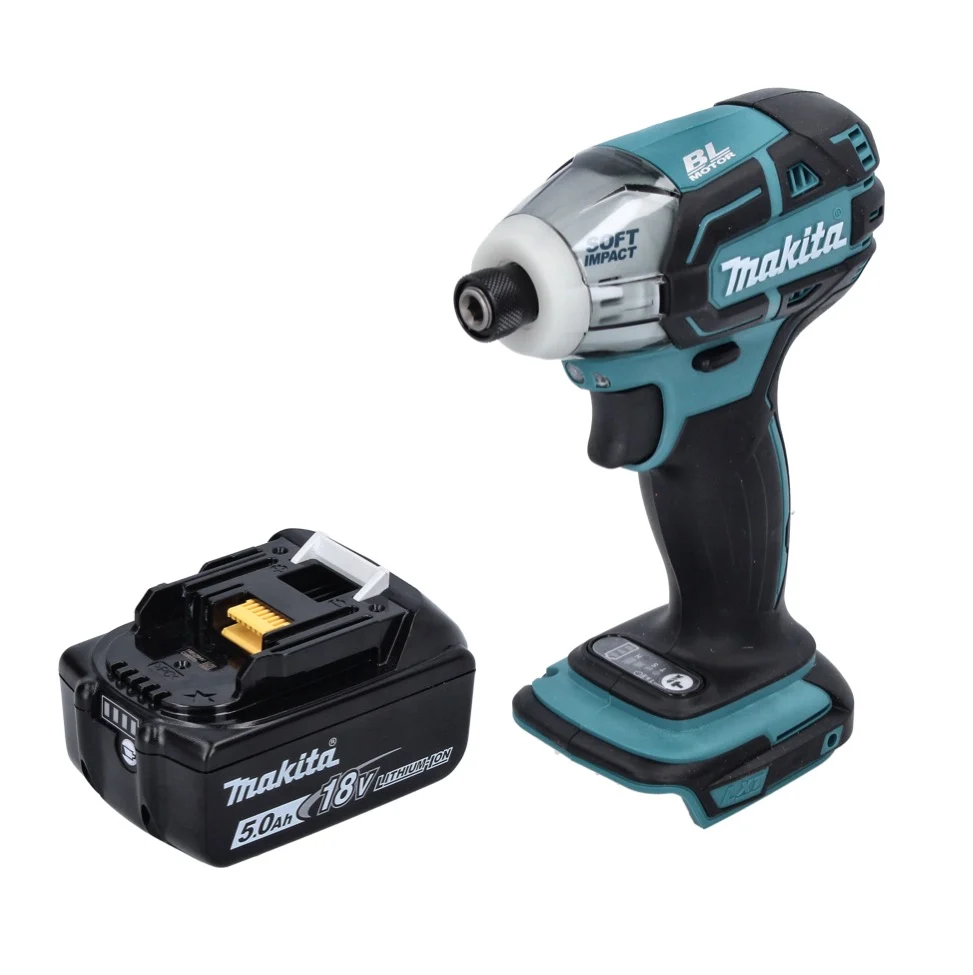 Makita DTS 141 T1 akumulatorowa wkrętarka impulsowa 18 V 40 Nm 1/4" bezszczotkowa + 1x akumulator 5,0 Ah - bez ładowarki