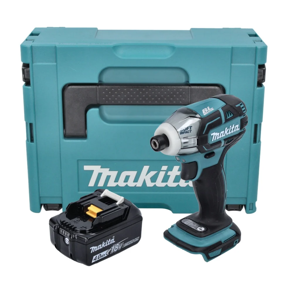 Makita DTS 141 M1J akumulatorowa wkrętarka impulsowa 18 V 40 Nm 1/4" bezszczotkowa + 1x akumulator 4,0 Ah + Makpac - bez ł...