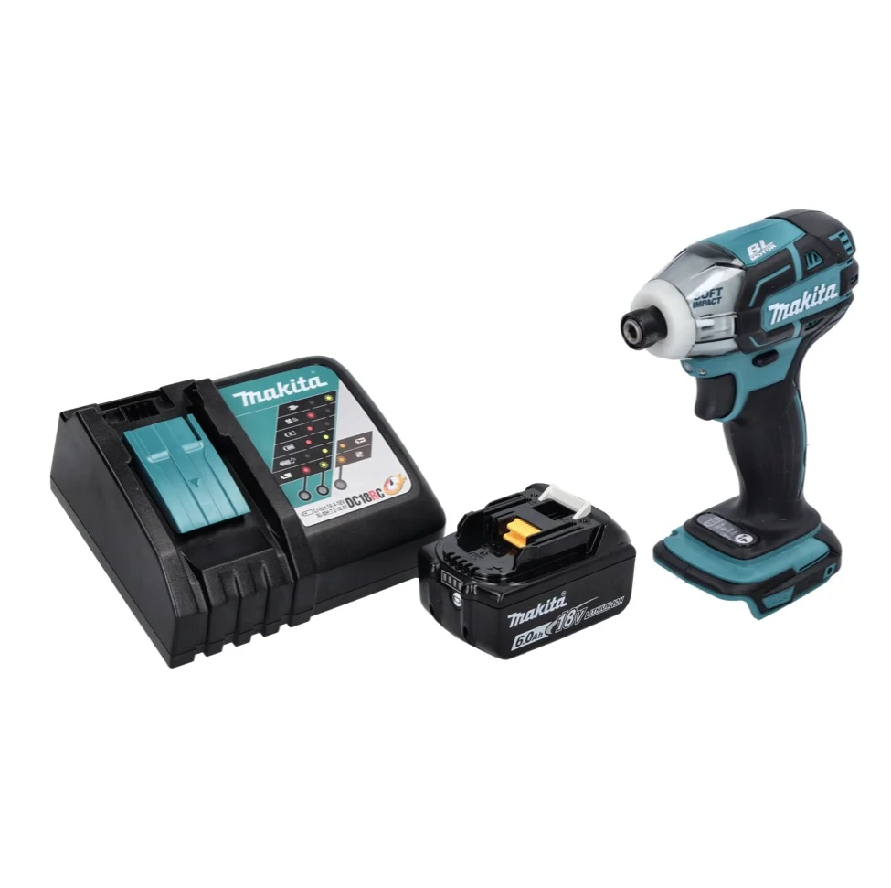 Makita DTS 141 RG1 akumulatorowa wkrętarka impulsowa 18 V 40 Nm 1/4" bezszczotkowa + 1x akumulator 6,0 Ah + ładowarka