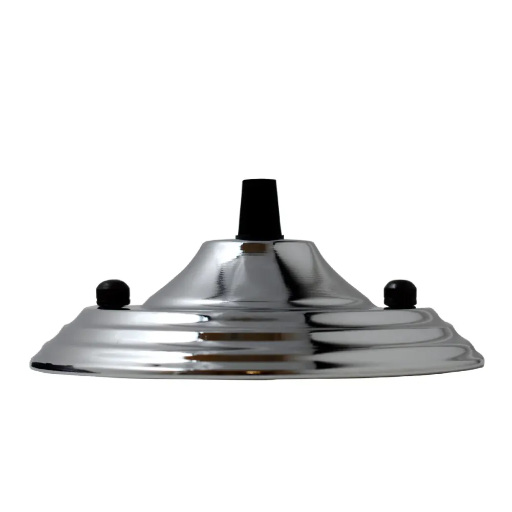 140mm Chrome Single Outlet Ceiling Rose Pendant Light Fitting~2652
