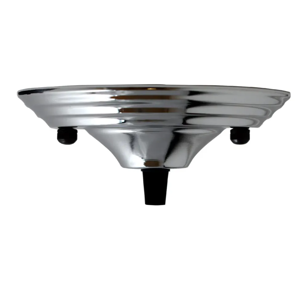 140mm Chrome Single Outlet Ceiling Rose Pendant Light Fitting~2652