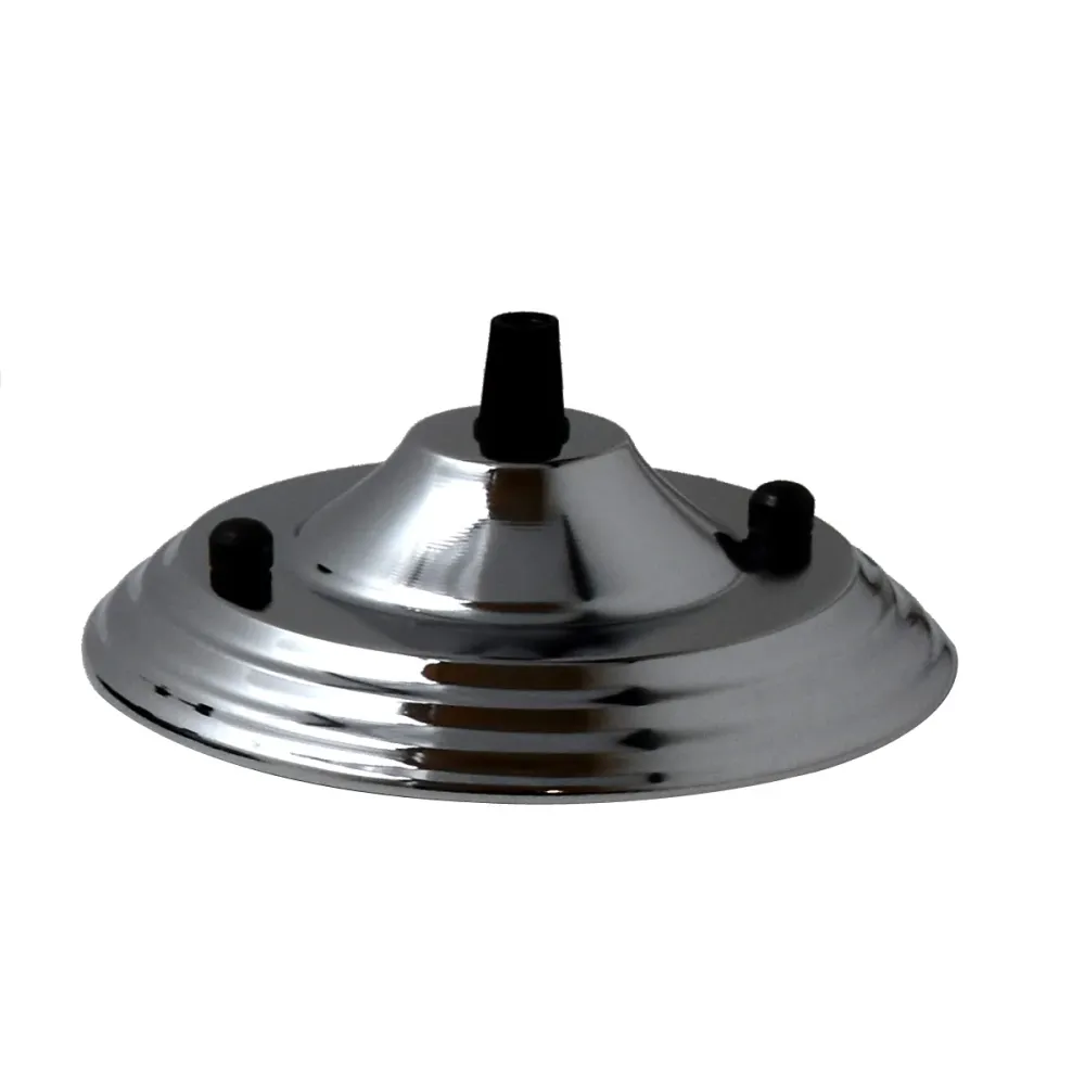 140mm Chrome Single Outlet Ceiling Rose Pendant Light Fitting~2652