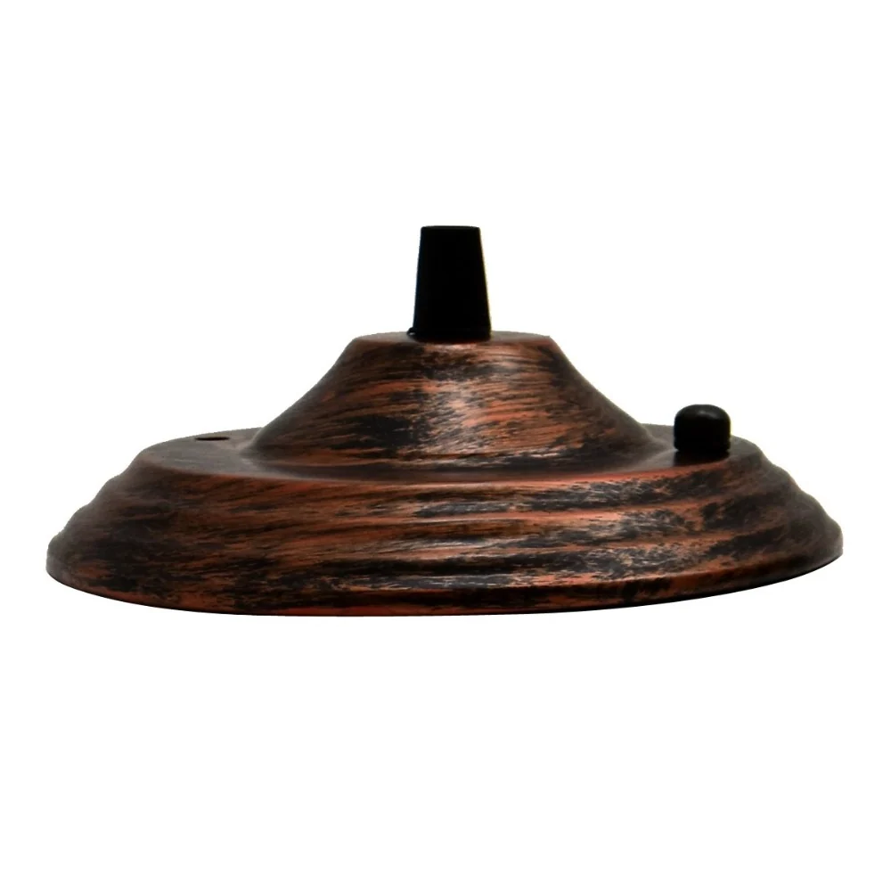 140mm Rustic Red Single Outlet Ceiling Rose Pendant Light Fitting~2657